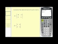 Calculating Determinants with TI-83/84