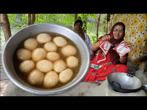 বিনা ঝামেলায় রসগোল্লা রেসিপি একবার এইভাবে বাড়িতে বানিয়ে দেখুন | Rasgulla Recipe |