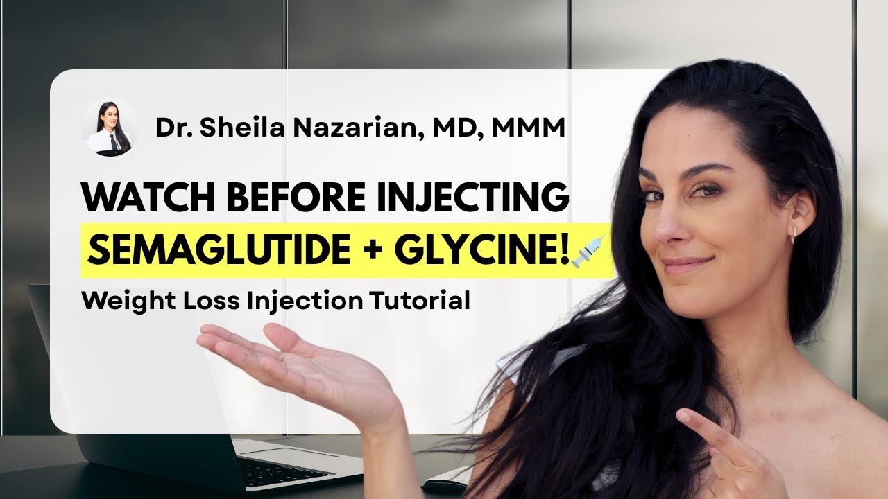 Woman explaining weight loss injections concept.