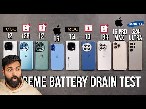 OnePlus 13 / 13R / 12 / 12R / iQOO 13 / 12 / iPhone 16 / 16 Pro Max / S24 Ultra Battery Drain Test