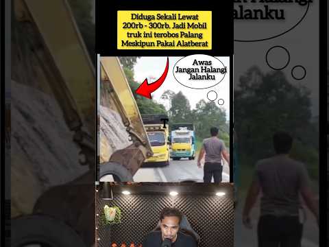 Viral mobil truk terobos pelang alat berat polisi #viral #trending #shorts