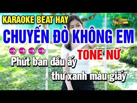 Karaoke Chuyến Đò Không Em | Tone Nữ | Dễ Hát ( Karaoke Beat Hay ) Huỳnh Anh