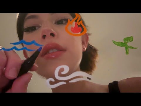 absentmindedly drawing on your face (asmr)