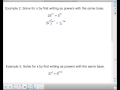 Exponents and Logarithms Concepts