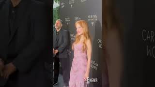 Jessica Chastain arrives to the Kering Foundation's Caring for Women Dinner in New York.