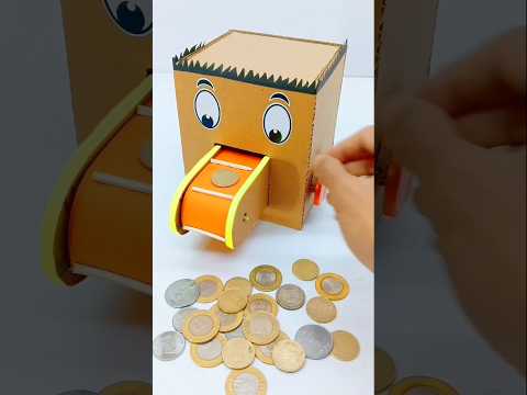 पैसे रखने वाला पिग्गी बैंक कैसे बनाएं || How To Make coin Bank From Cardboard At Home #shorts #viral