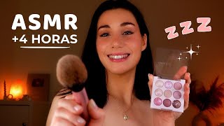 ASMR 4 HORAS 💗💄 TE MAQUILLO HASTA QUE TE DUERMAS 💤 Roleplay en Español Atención Personal
