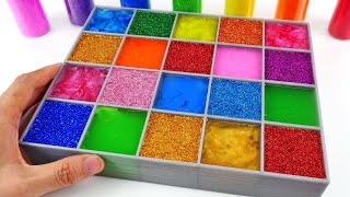 Satisfying Video How to make Rainbow Box Slime Mixing All My Slime Smoothie Cutting ASMR