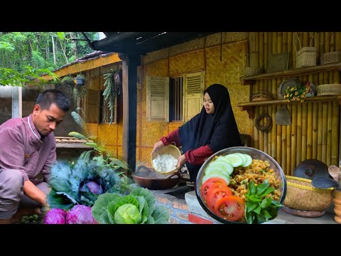 Petik kol ungu kol hijau | Masak Nasi Goreng spesial