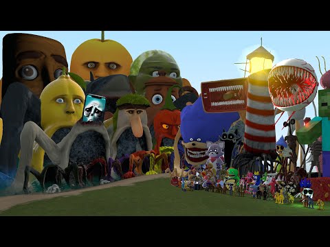 ALL NEWEST SEA EATERS VS ALL MONSTERS!! Garry's Mod