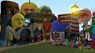 ALL NEWEST SEA EATERS VS ALL MONSTERS!! Garry's Mod