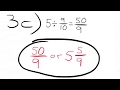 Dividing Fractions and Percentages