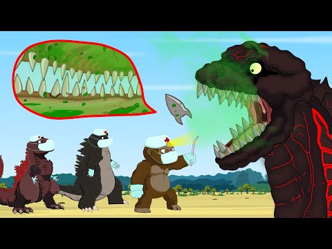 Rescue Toothache SHIN GODZILLA From GODZILLA & KONG: The Battle Against Decay - FUNNY CARTOON