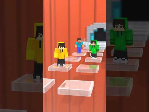 Can Steve Win Squid Game Glass Bridge??  - Funny Animation