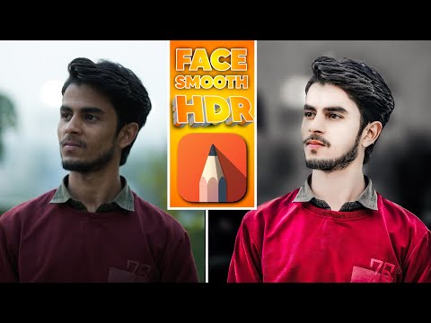 Face ko White Aur Face HDR Effect Kaise Kare || Face Smooth + Gora Kaise Kare || SketchBook Editing