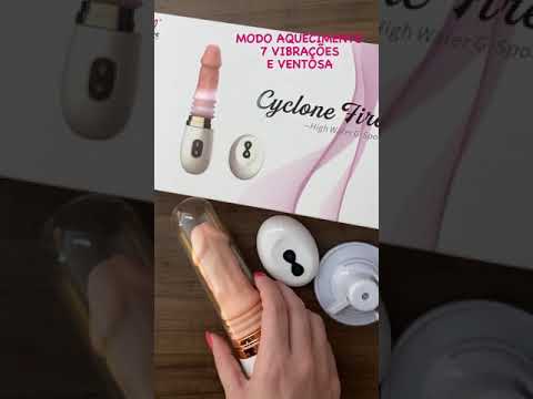Mini Fuck Machine Com Ventosa e 7 Modos De Vibração e Movimentos Cyclone Fire