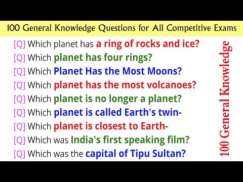 95 General Knowledge Questions for All Competitive Exams | India GK - India GK Quiz  for all Exams