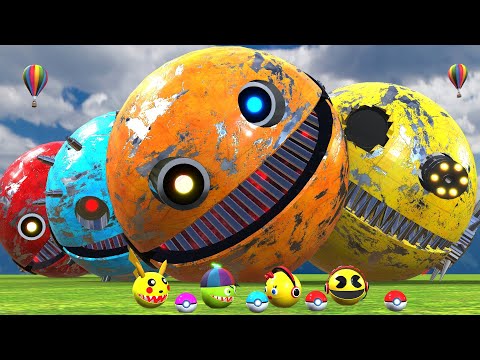 ROBOT PACMAN VS MONSTER PACMAN USE POKEMON NEW fun ADVENTURE PACMAN POKEMON 1