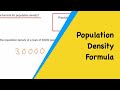 Population Density and Related Concepts