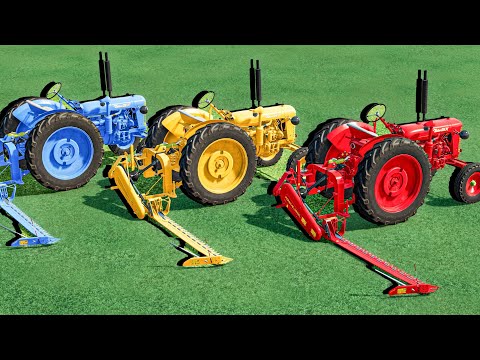 Tractors With COLORS - Straw JOB and CUTTING SHOW - Farming Simulator 22
