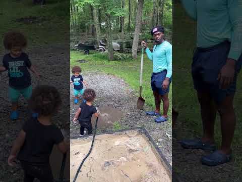 Dad builds Homemade HOTTUB but ruins…😡 #shorts