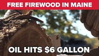 YouTube video thumbnail: Maine Wood Bank Provides Free Firewood as Heating Oil Hits $6/Gallon