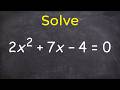 Solving Quadratic Equations Concepts