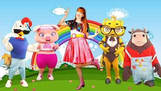 Mary Rainbow al Luna Farm 🐝🐔🐷🐂 Chu Chu Ua - A Ram Sam Sam 🌈 15 Minuti di Baby Dance