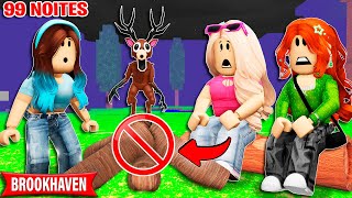 PARTICIPAMOS de uma COMPETIÇÃO de 99 NOITES NA FLORESTA | Historinhas Brookhaven Roblox | Bibi e Lud