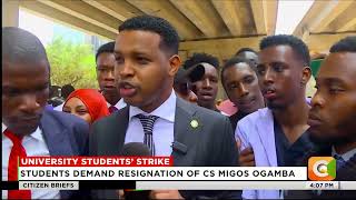 YouTube video thumbnail:  UoN Students Demand Education CS Ogamba’s Resignation 