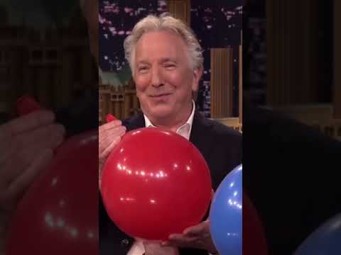 Alan Rickman inhales HELIUM BALLOONS with Jimmy Fallon #shorts
