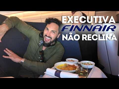 😱TESTEI a CLASSE EXECUTIVA que NÃO reclina! Como é voar 13h SEM DEITAR o banco do A350 da FinnAir?