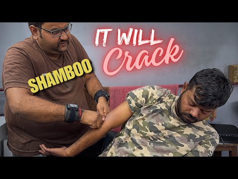 Shamboo Cracking my Elbow Skin | Amazing Head Massage Great Barber - ASMR Massage