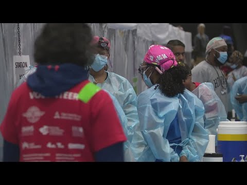 YouTube video thumbnail: Hundreds Line Up Overnight in Takoma Park for Free Medical, Dental and Vision Care