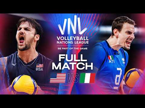 USA Challenges Italy’s Set Point ‼️ - USA Vs. Italy | VNL 2024 - Full Match | Week 2