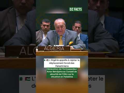 L'Algérie appelle à rejeter le déplacement forcé des Palestiniens et à instaurer un cessez-le-feu