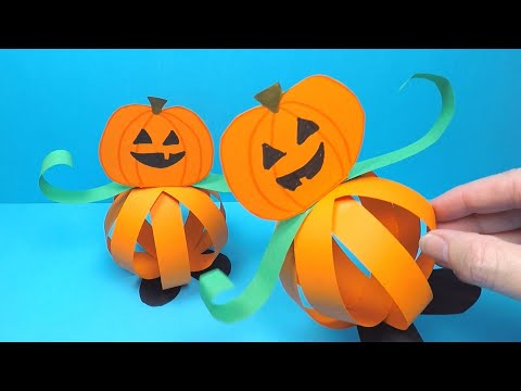 How to Make a paper Pumpkin | Halloween Pumpkin Craft