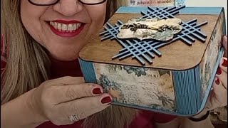 DIY Aula ao vivo com caixa de Mdf decorada