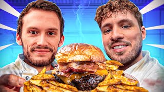 IL CUISINE UN BURGER LE PLUS GRAS POSSIBLE