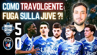 COMO-PISA 5-0: LARIANI SENZA PIETÀ, QUINTA VITTORIA DI FILA E +3 SULLA JUVE! | Postpartita Serie A