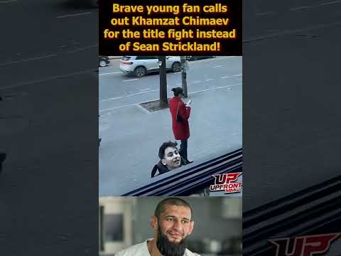 Khamzat Chimaev Is Greeted In Public By Fan! Young boy wants to fight for title! ๐บ #khamzatchimaev