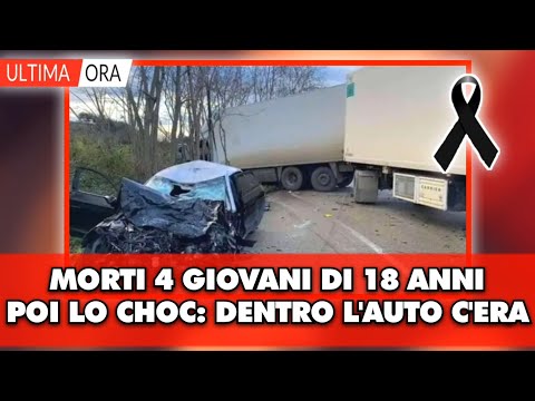 Sono morti 4 giovani di 18 anni nel terribile schianto: Poi la notizia choc: nell'auto hanno trovato