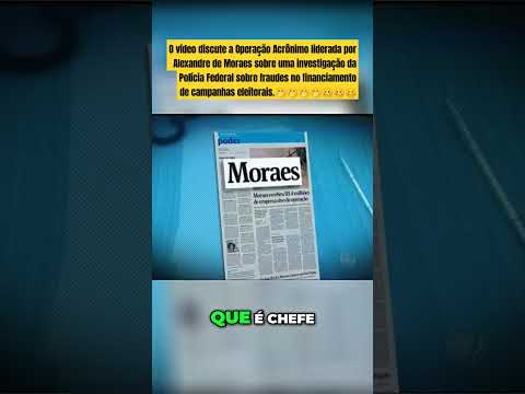 Moraes: novo escândalo político? #shorts