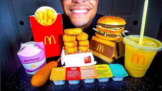 ASMR MCDONALDS CHICKEN NUGGETS CORN DOG OREO MCFLURRY BIG MAC FRIES JERRY EATING SOUNDS MUKBANG 먹방