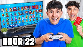Upgrading My Little Brothers $1 Fortnite Account for 24 Hours!