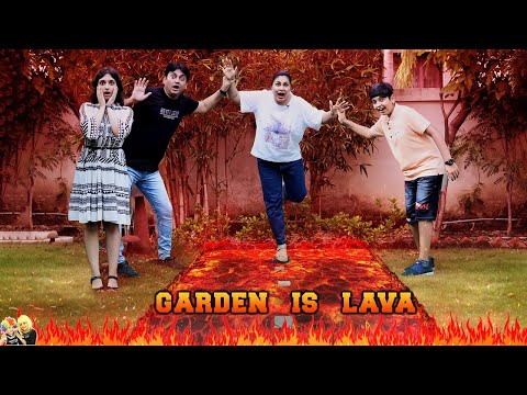 GARDEN IS LAVA | Floor is lava | Family Comedy Challenge | Aayu and Pihu Show