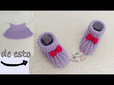 LAS BOTITAS MAS FACIL Y RAPIDO DE HACER A CROCHET O GANCHILLO - PASO A PASO - VARIAS TALLAS