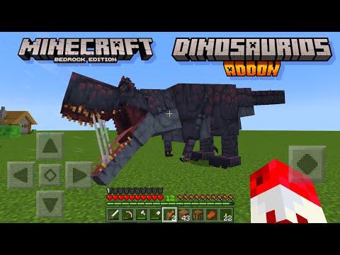 El mejor ADDON de DINOSAURIOS PARA MCPE 1.21 - Dinosaurios Mod Minecraft Bedrock PE 1.21