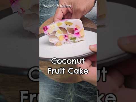 Coconut Jelly Fruit Cake Recipe #Shorts #Cake #FruitCake