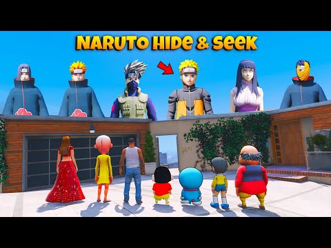 Shinchan & Franklin Play Hide and Seek with Naruto Characters In Gta 5